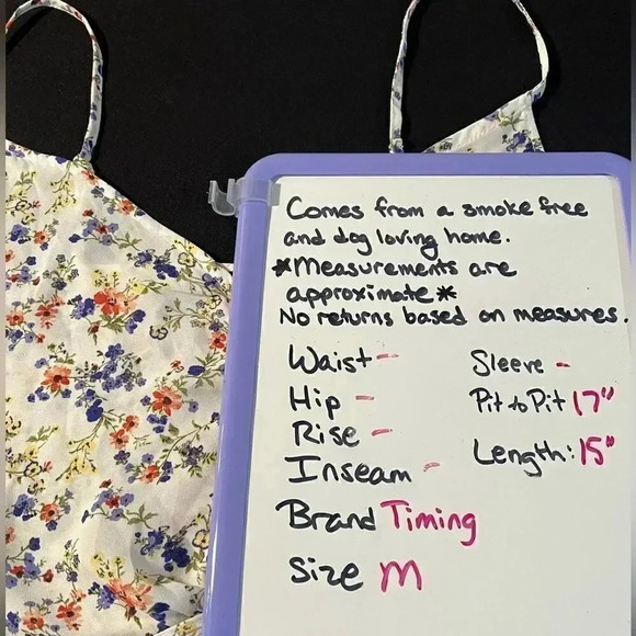 Cute floral tie crop tank by Timing size M EUC - Picture 6 of 8